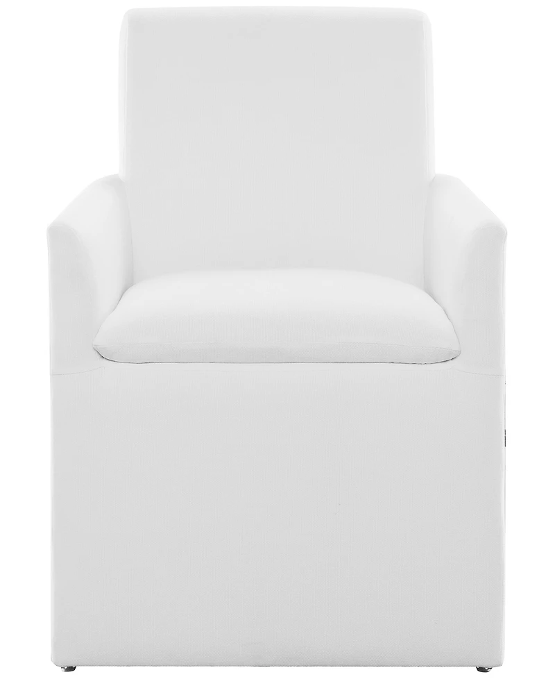 Abbyson Living 36" Wood Mara Stain-Resistant Fabric Dining Armchair