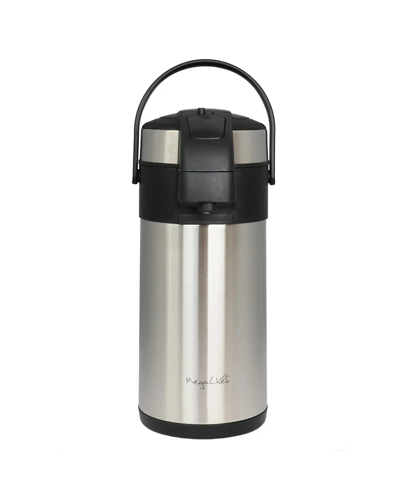 MegaChef 3 Quart Stainless Steel Vacuum Body Pump Cap Air Pot