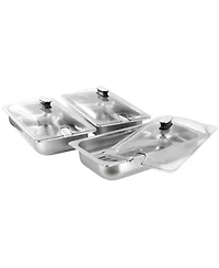 MegaChef 3-in-1 Electric Chaffing Buffet Server and Warming Tray with Triple 2.63 Quart Trays and 8.6 Quart Baking Pan