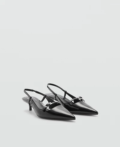 Mango Women's Buckle Detail Slingback Heeled Shoes