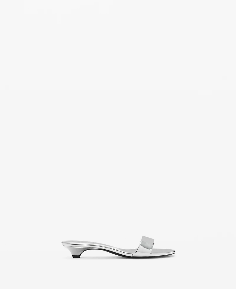 Mango Women's Metallic Strap Sandals