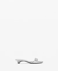 Mango Women's Metallic Strap Sandals