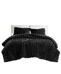 Madison Park Jasmine Faux Fur Reverse to Velvet 3-Pc. Comforter Set, Full/Queen