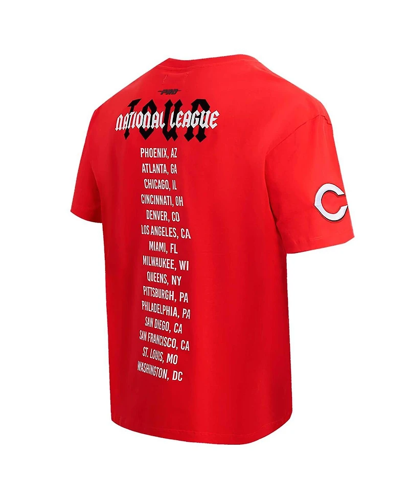 Pro Standard Men's Red Cincinnati Reds Oversized City Tour T-Shirt