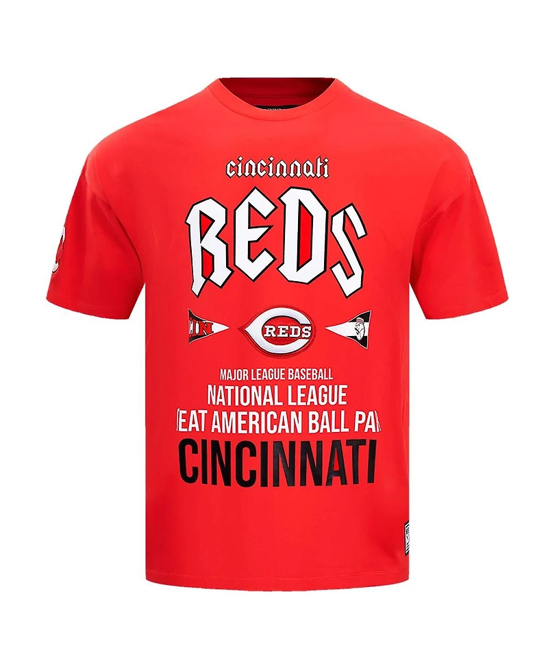 Pro Standard Men's Red Cincinnati Reds Oversized City Tour T-Shirt