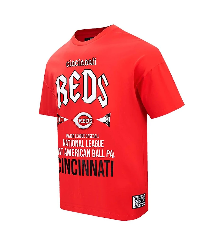 Pro Standard Men's Red Cincinnati Reds Oversized City Tour T-Shirt