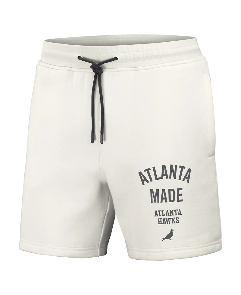Staple x Nba Men's Cream Atlanta Hawks Heavyweight Fleece Shorts