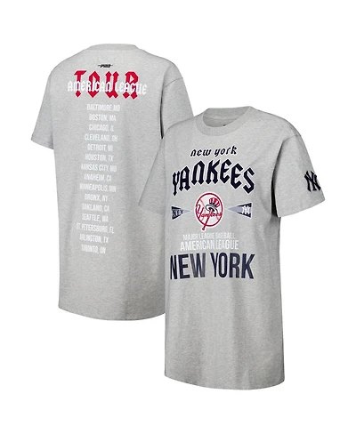 Pro Standard Men's and Women's Heather Gray New York Yankees Oversized City Tour T-Shirt Dress