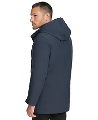 Calvin Klein Men's Flextech Stretch Water-Resistant Hooded Stadium Jacket