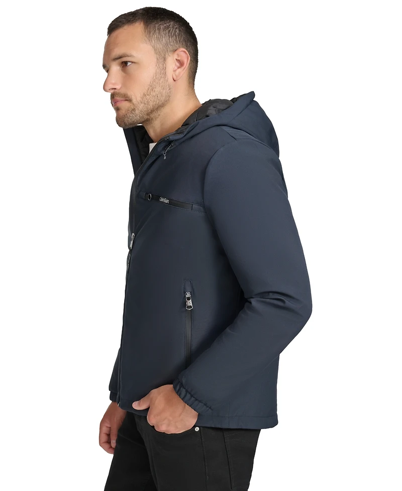 Calvin Klein Men's Infinite Stretch Water-Resistant Hooded Jacket
