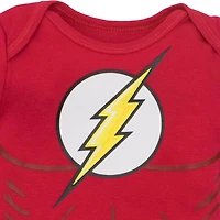 Justice League Baby Boys Batman Superman The Flash Aquaman 5 Pack Costume Bodysuits Newborn to