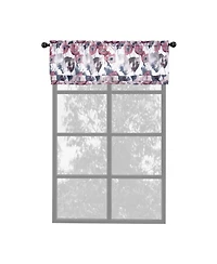 Kate Aurora Garden Chic Watercolor Poppy Field Floral Rod Pocket Valance