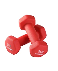 HolaHatha 2, 3, and 5 Pound Neoprene Dumbbell Free Hand Weight Set with Rack