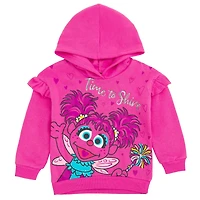 Sesame Street Baby Girls Fleece Pullover Hoodie and Pants Outfit Set to (12 Months - 5T