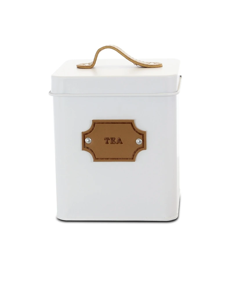 MegaChef Kitchen Food Storage and Organization 5 Piece Canister Set in White