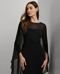 Lauren Ralph Women's Cape Georgette Gown
