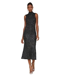 Avec Les Filles Women's Sequined Midi Sweater Dress