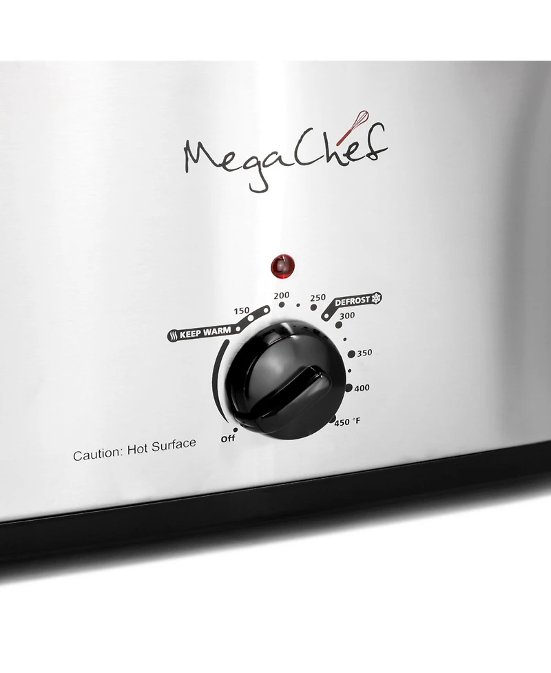 MegaChef 22 Quart Electric Roaster Oven with High Dome Self-Basting Lid