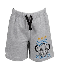 Disney Toddler Boys Lion King Toy Story Mickey Mouse Cars T-Shirt Tank Top and French Terry Shorts 3 Piece Outfit Set to