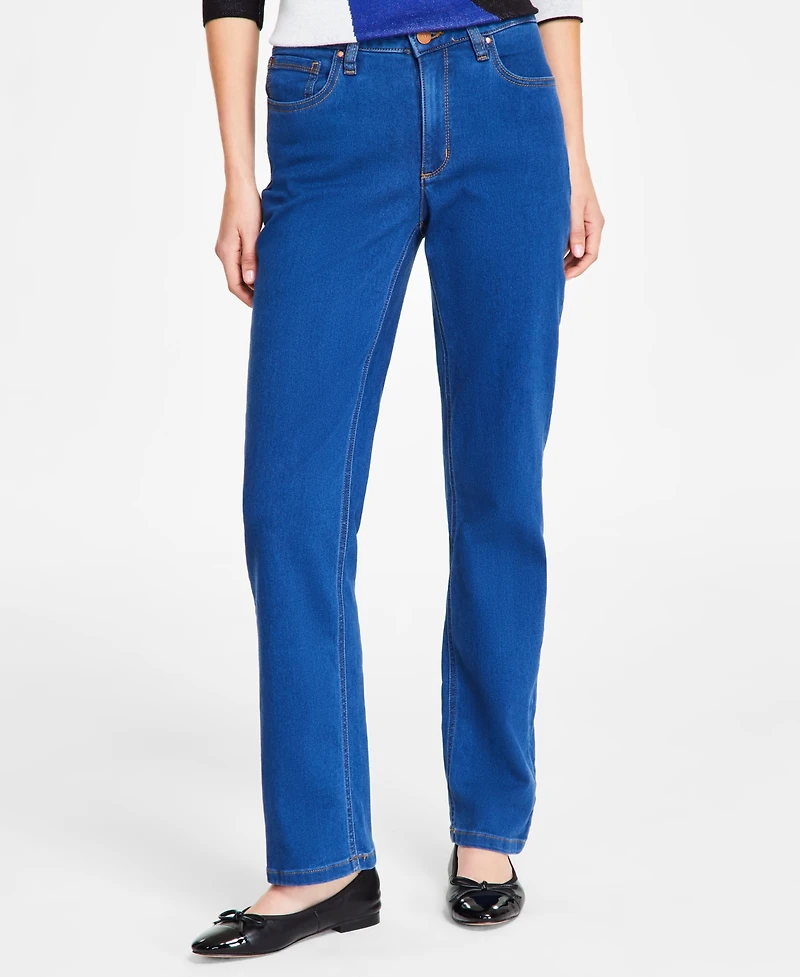 Jones New York Petite Lexington Straight-Leg Denim Jeans