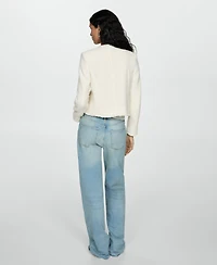 Mango Women's Pocket Tweed Jacket