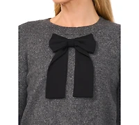 CeCe Women's Bow-Trim Crewneck Sweater