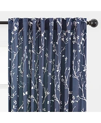 Chanasya Premium 2-Panel Sakura Cherry Tree Soft Velvet Curtains - 3-in-1 Back Tab, Rod Pocket, Ring Tab- for Windows Living Room Bedroom