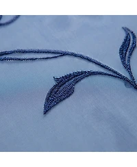 Chanasya Premium Embroidered Swirl Vine Curtains - Sheer for Living Room, Bedroom, Kitchen 52" x 63" Sage, 2 Panels