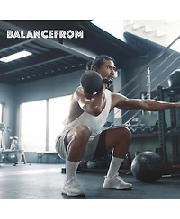 BalanceFrom Fitness BalanceFrom Kettlebell Fitness Exercise Weights, Set of 3, 10, 15, and 20 Pounds