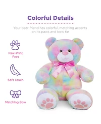 Best Choice Products 35in Giant Soft Plush Teddy Bear Stuffed Animal Toy w/ Bow Tie, Footprints