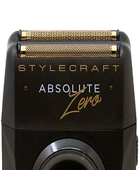 StyleCraft Professional Absolute Zero Professional Mens Foil Shaver with Built-in Retractable Trimmer, Usb-c Rechargeable