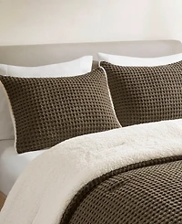 Madison Park Riordan Waffle Knit Chenille 3-Pc. Comforter Set