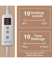 Caromio Tufted Sherpa Electric Heated Throw Blanket, 50" x 60"