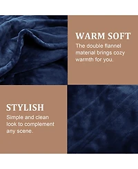 Caromio Twin Size Reversible Flannel Electric Heated Throw Blanket, 62" x 84"