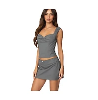 Edikted Womens Adalyn Ruched Corset