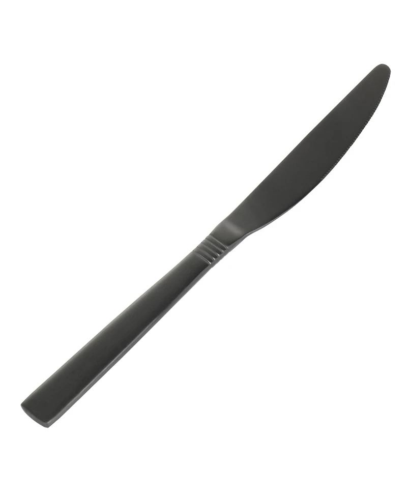 MegaChef Cravat 20 Piece Flatware Utensil Set, Stainless Steel Silverware Metal Service for 4 Matte Black