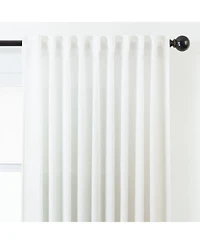 Chanasya Premium 2-Panel Gradient Ombre Faux Belgian Flax Semi Sheer Curtains - for Windows Living Room Bedroom