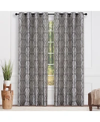 Chanasya Premium Damask Pattern Luxury Beige Curtains