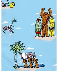 Starwars Toddler Boys Star Wars Chewbacca Darth Vader R2-D2 Stormtrooper Tie Fighter X-Wing Matching Family Hawaiian Button Down Shirt Adult