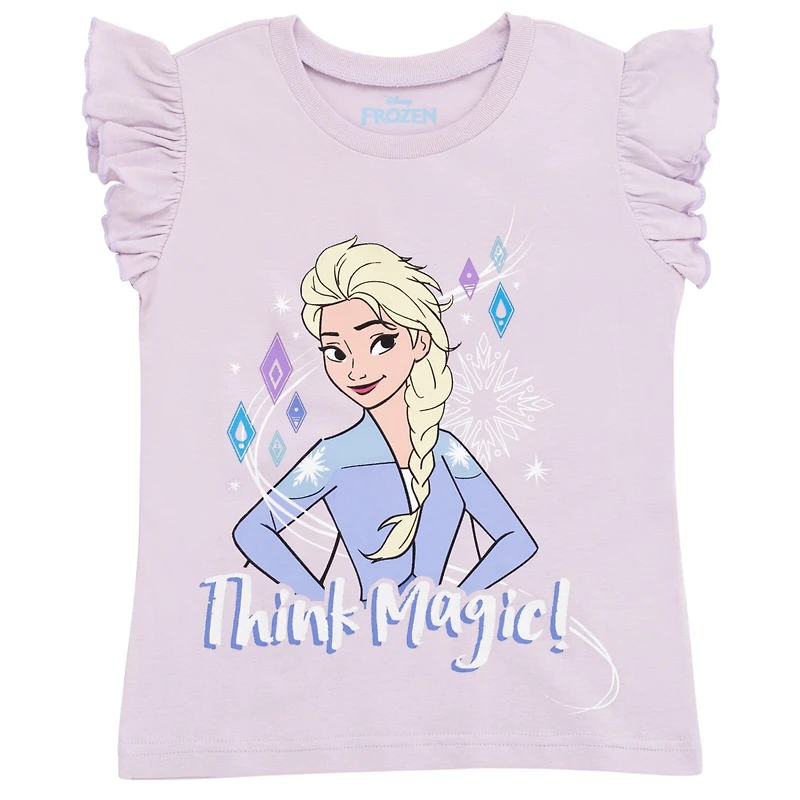 Frozen Toddler Girls Disney Princess Moana Belle Minnie Mouse Nightmare Before Christmas Tank Top and French Terry Shorts to