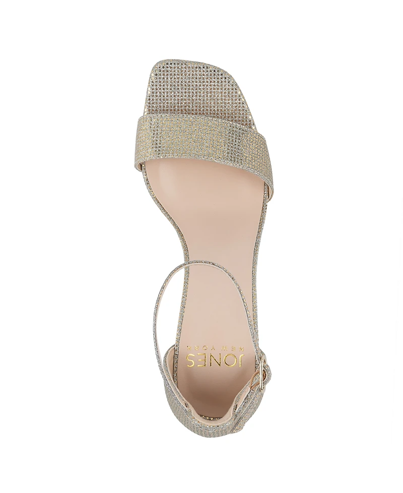 Jones New York Women's Early Two Piece Block Heel Dress Sandals