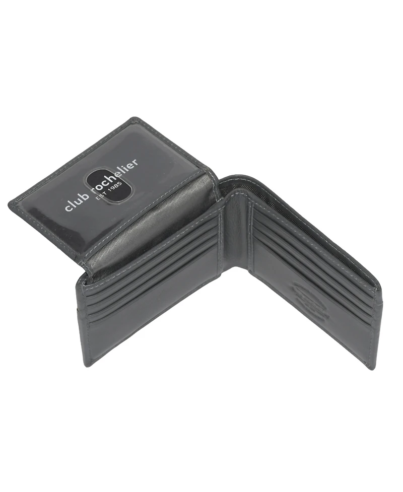Club Rochelier Men's Slim Fold Wallet with Removable Id