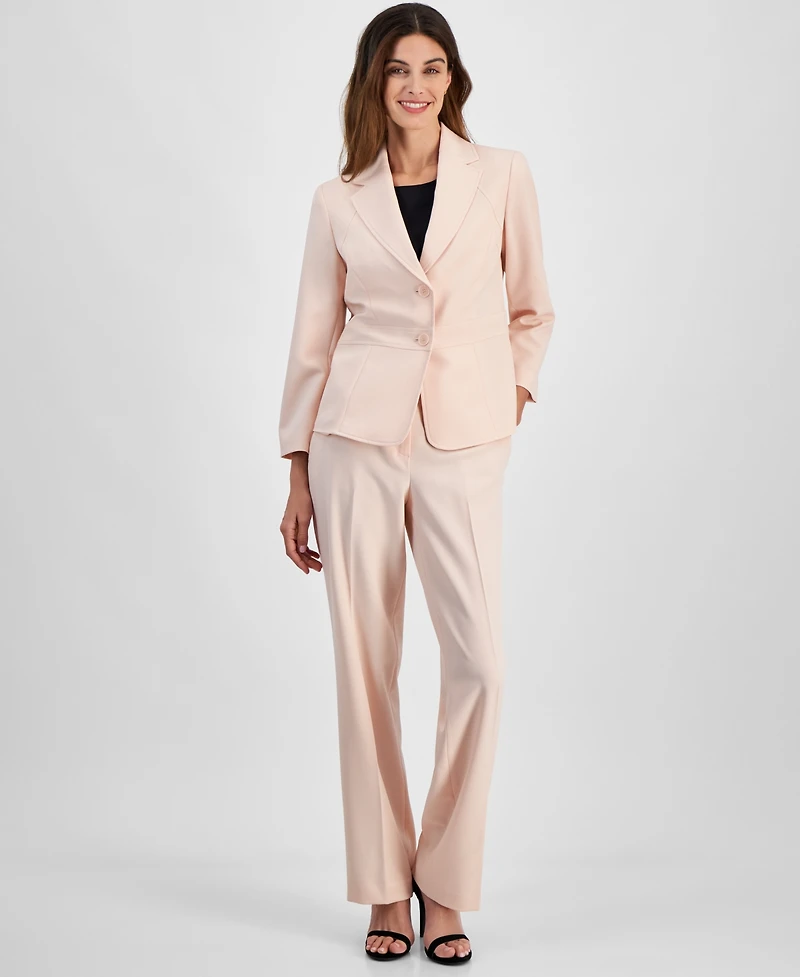 Le Suit Women's Two-Button Jacket & Pant Suit Set