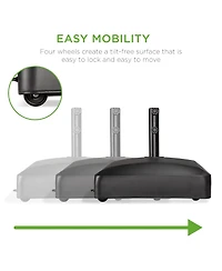 Best Choice Products Fillable Mobile Umbrella Base Heavy Duty Market Stand w/ 4 Wheels, 2 Locks, 123lb Capacity