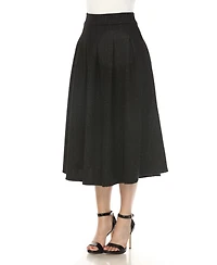 White Mark Women's Tweed Midi Skirt