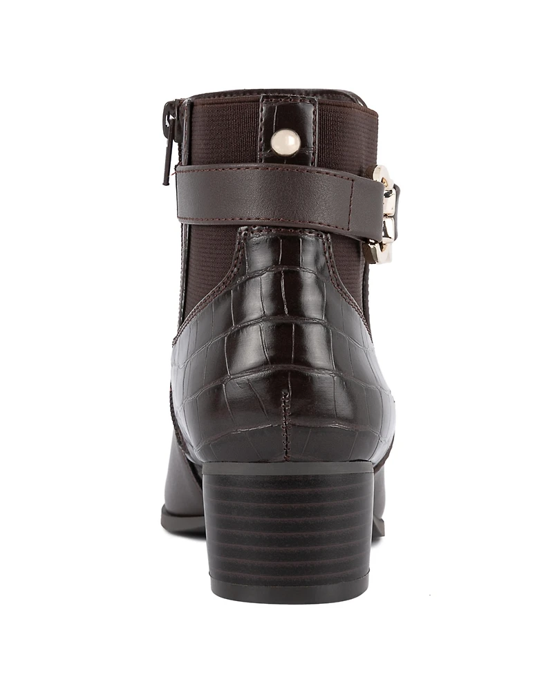 Jones New York Women's Nadine Stacked Heel Ankle Booties