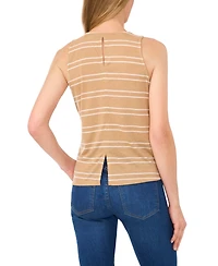 CeCe Women's Double Stripe Linen Tank Top