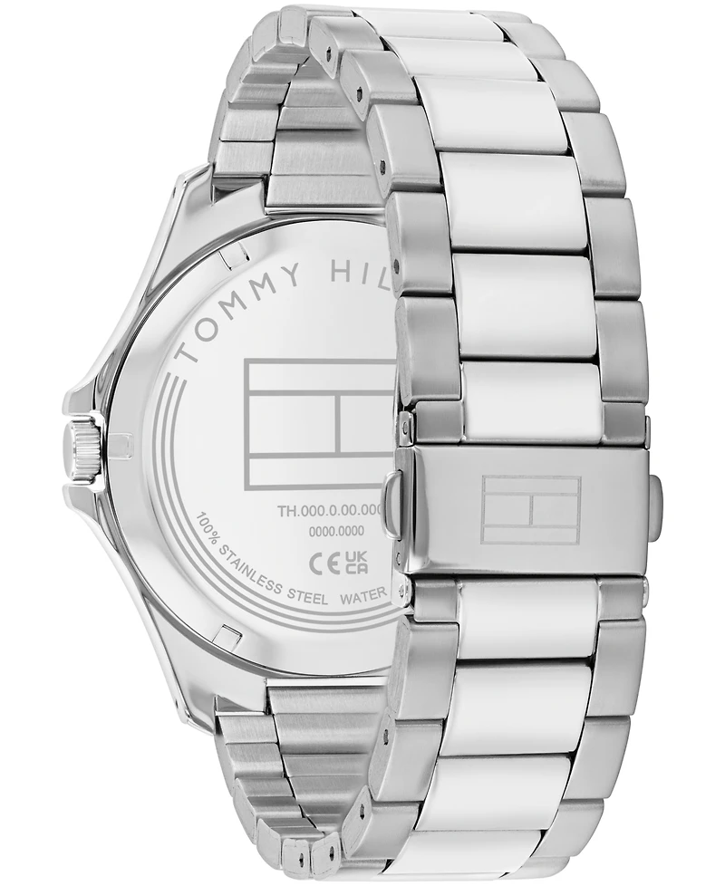 Tommy Hilfiger Men's Quartz Silver-Tone Stainless Steel Bracelet Watch 42mm