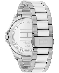 Tommy Hilfiger Men's Quartz Silver-Tone Stainless Steel Bracelet Watch 42mm