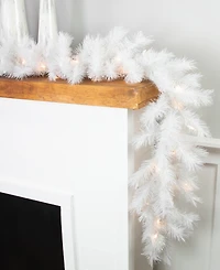 Northlight 9' x 14" Pre-Lit Alaskan Pine Artificial Christmas Garland Warm Led Lights